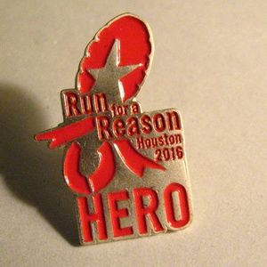 🏃‍♀️🏃‍♂️ Houston TX Run For A Reason Marathon Lapel Pin